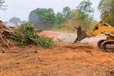 Heavy Equipment Clearing Land